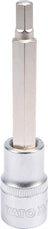 Professioneller Innensechskannt -Steckschlüssel mit 1/2 Zoll Antrieb 100 mm Länge 5-10 mm