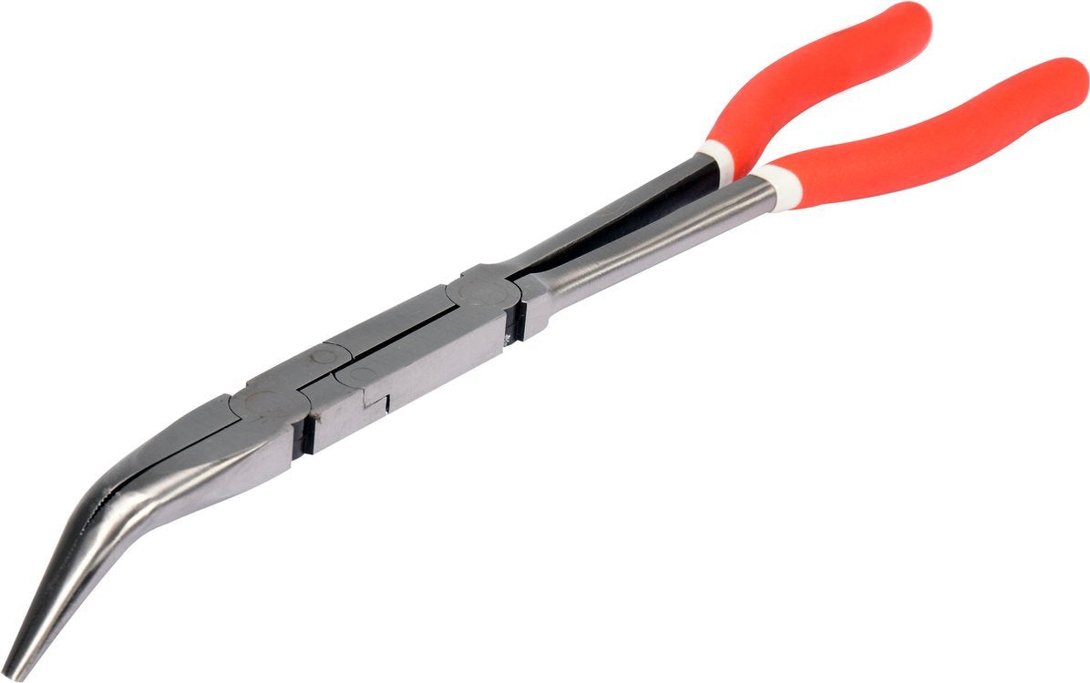 Profi Langbeckzange ​​​​​​​mit Gelenk 45° gebogen 330 mm von Yato YT-20401