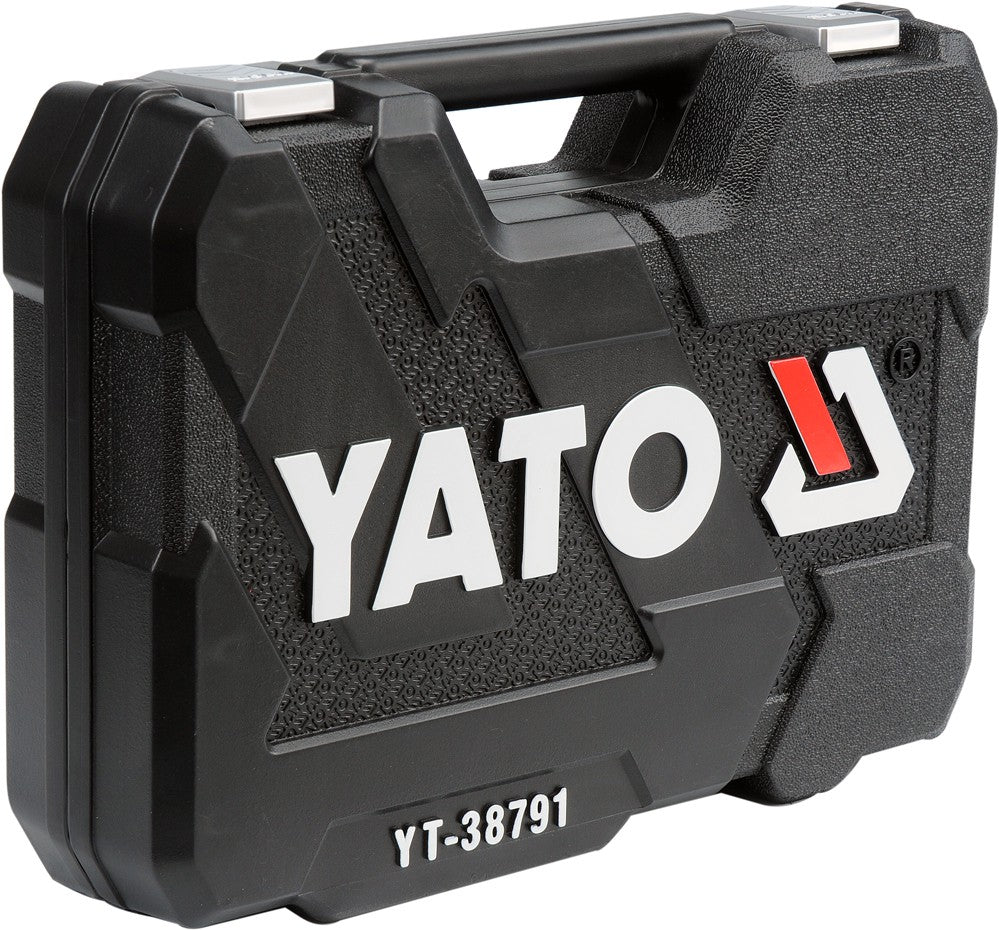 108 tlg Profi Satz Steckschlüssel Knarrenkasten Ratschenkasten Werkzeug 1/2" 1/4" Yato