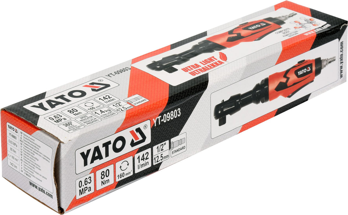 1/2 " Profi Druckluft Ratschte von Yato 80Nm RATSCHENSCHRAUBER