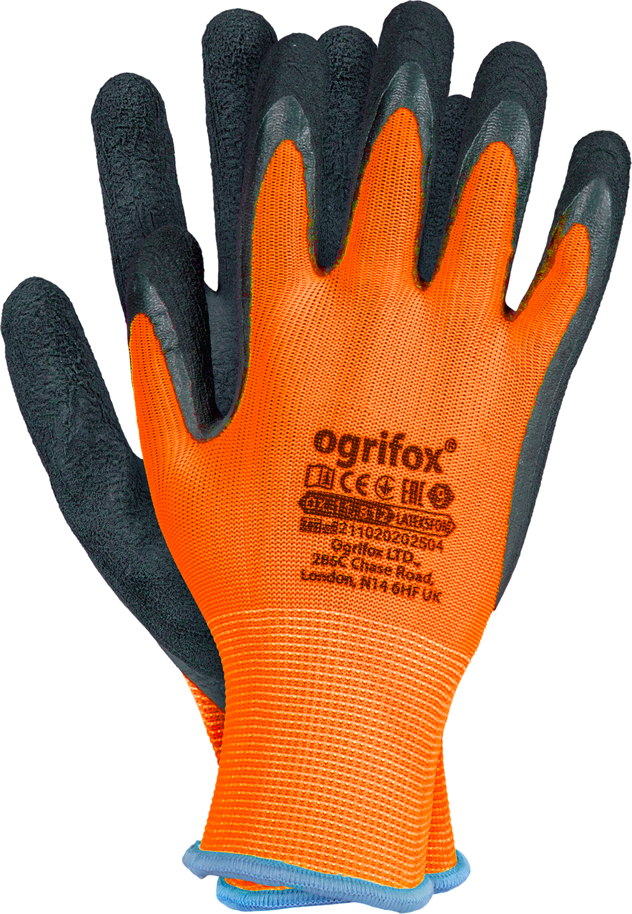 12 Paar Arbeitshandschuhe Ogrifox Lateksfoam in Gr. 8-10