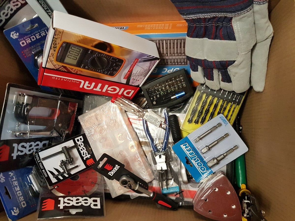 2 KG Werkzeug Restposten Zubehör Restposten Schrauben Zangen Ratsche Stecknuss Torx Bits