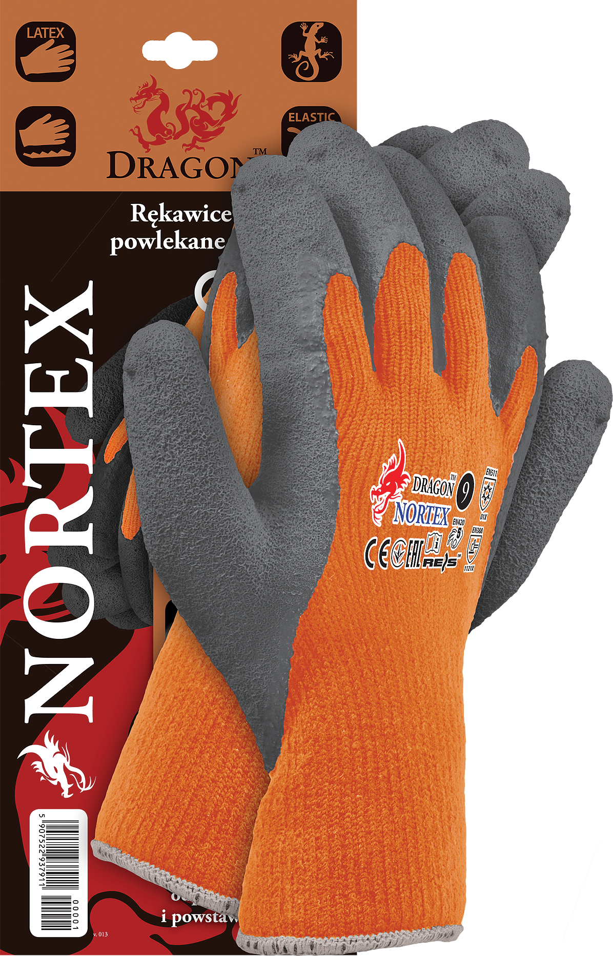 1 Paar Nortex Arbeitshandschuhe Latex Acryl Top Qualität Handschuhe Gr. 8 9 10 11 Winter warm
