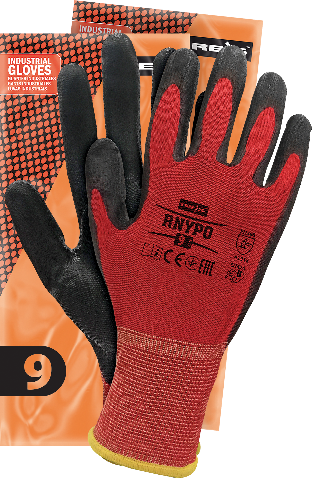 1 Paar Rnypo CB Arbeitshandschuhe PU Nylon Gr. 8-9-10-11
