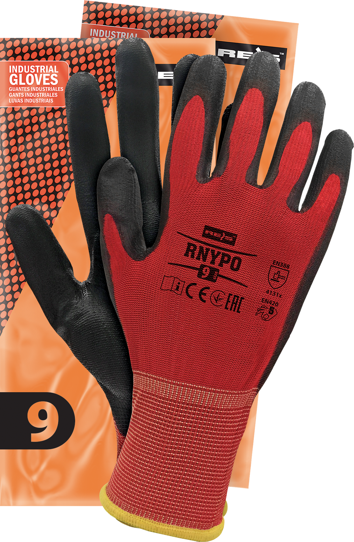1 Paar Rnypo CB Arbeitshandschuhe PU Nylon Gr. 8-9-10-11