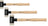 3 tlg. Set 30/40/45 mm Schonhammer Nylon Rückschlagsfrei Yato YT-4626 4625 4624