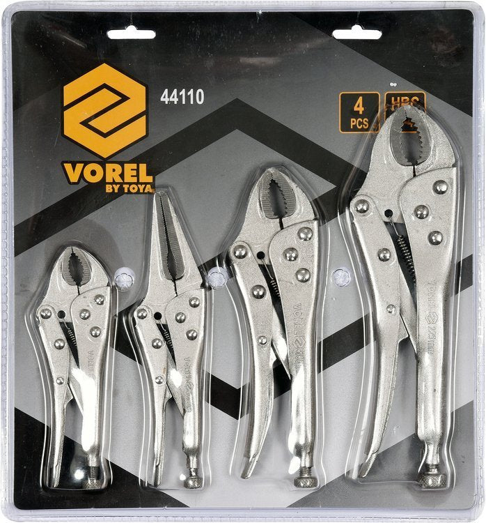 Gripzangen-Satz 4 tlg. 140 mm, 165 mm, 225 mm und 180 mm