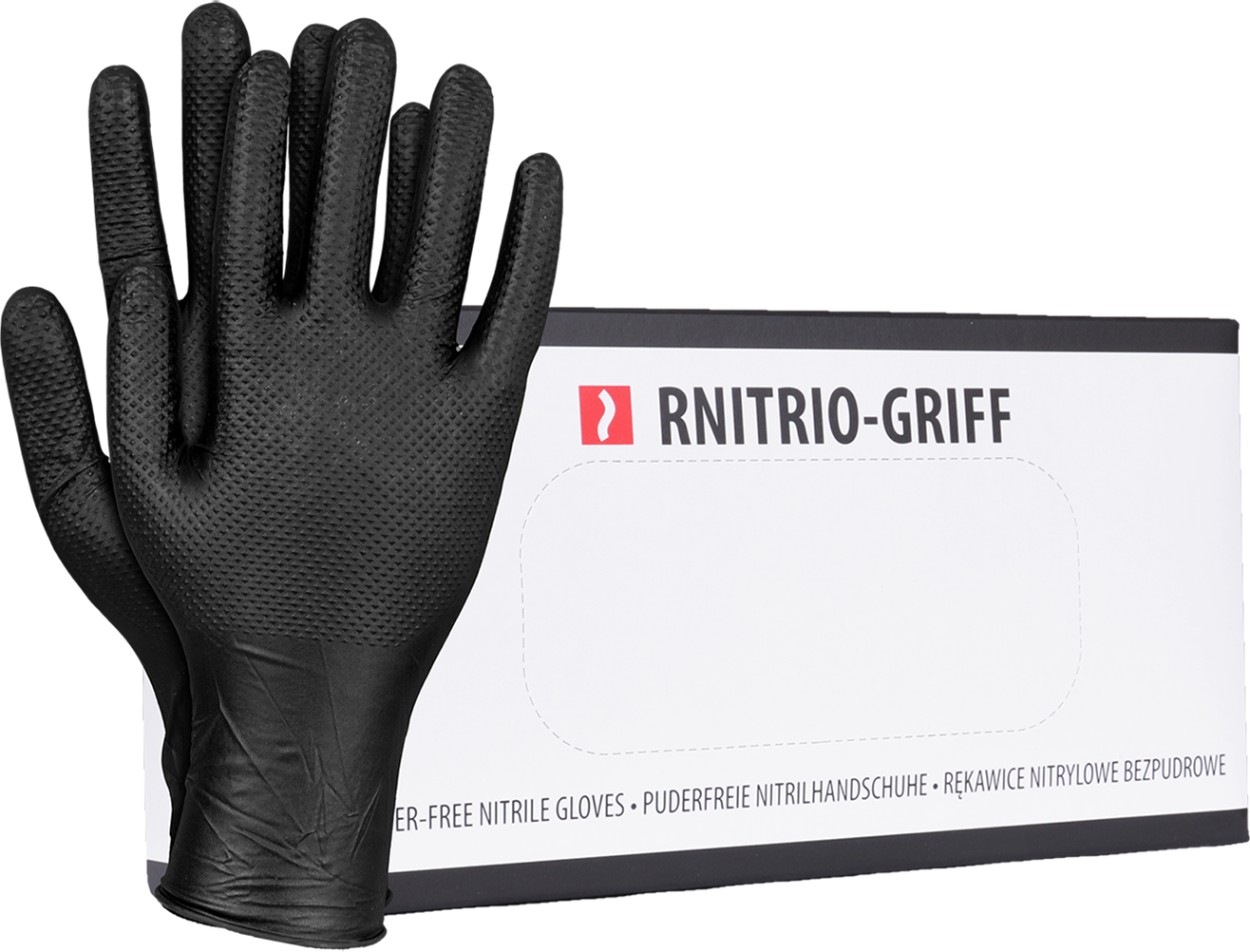 Schwarzer Nitrilhandschuhe RNITRIO-GRIFF
