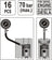 Kompressionsprüfer Diesel 16 tlg. YT-7307