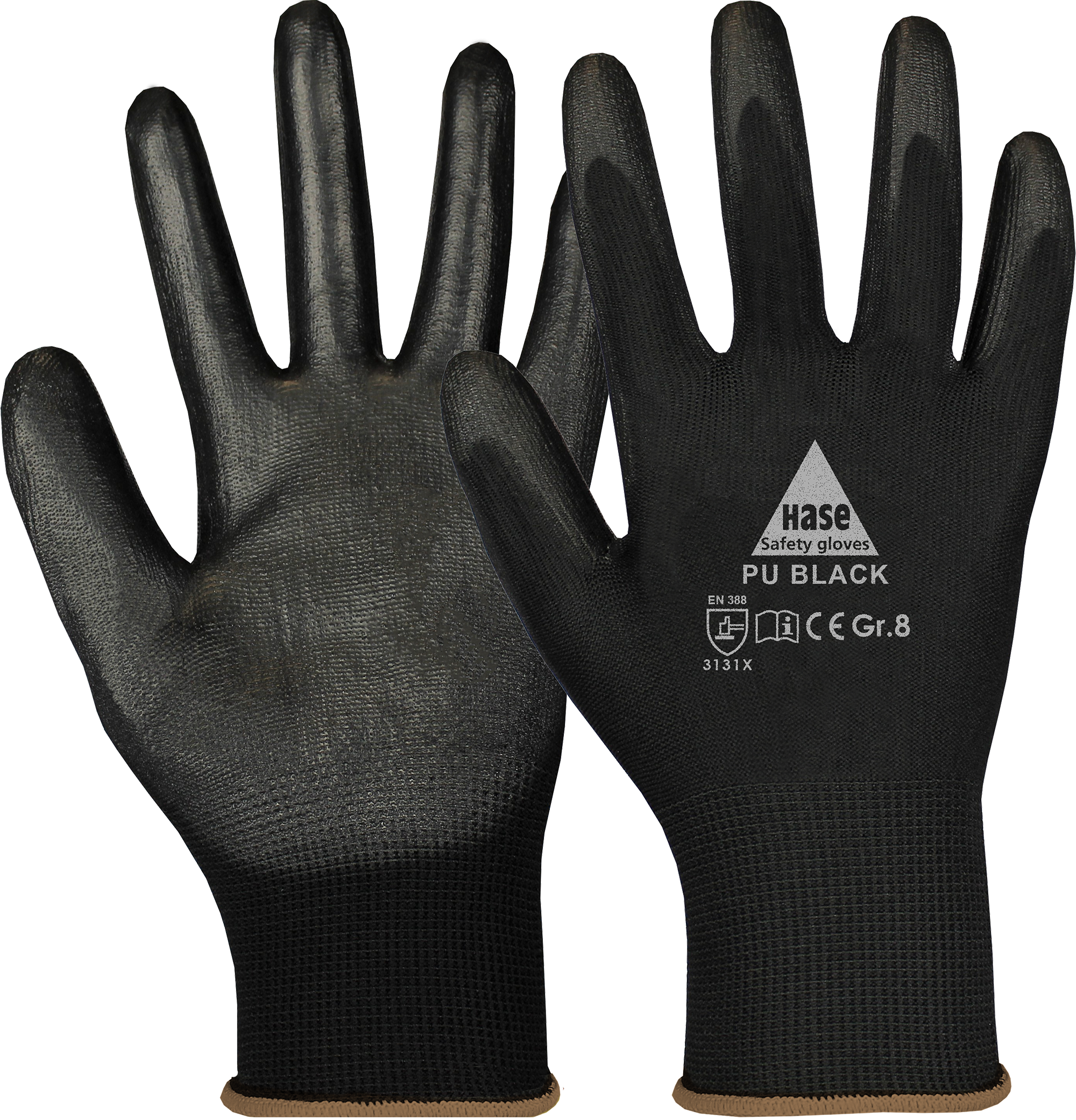 10 Paar PU Black Montagehandschuh aus Polyester/PU