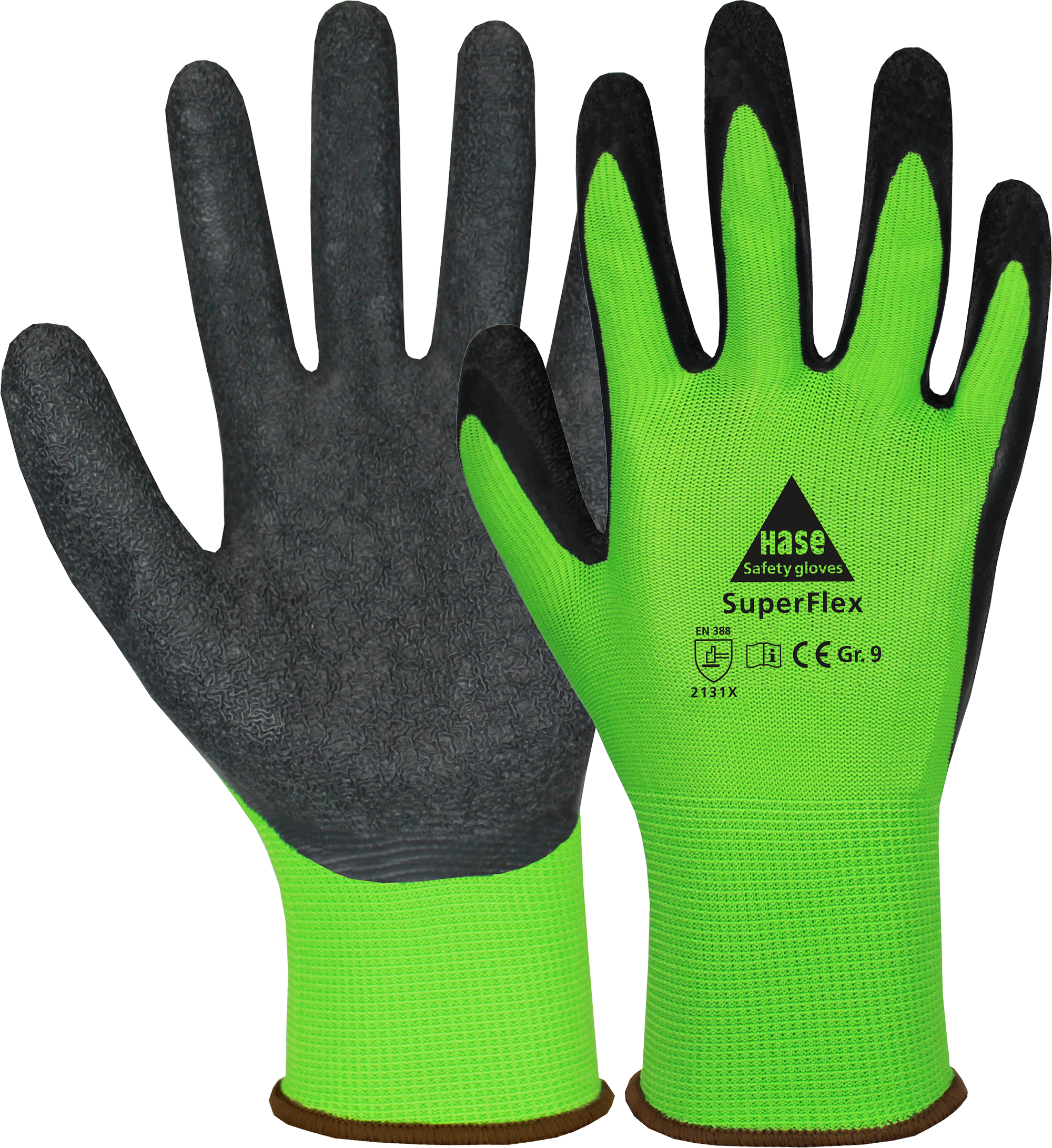 10 Paar Arbeitshandschuhe Super Flex Hase Safety Gloves