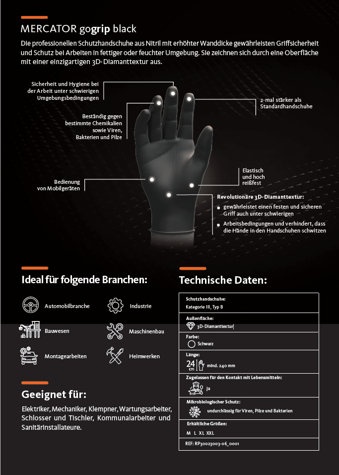 Mercator gogrip black 500 St.