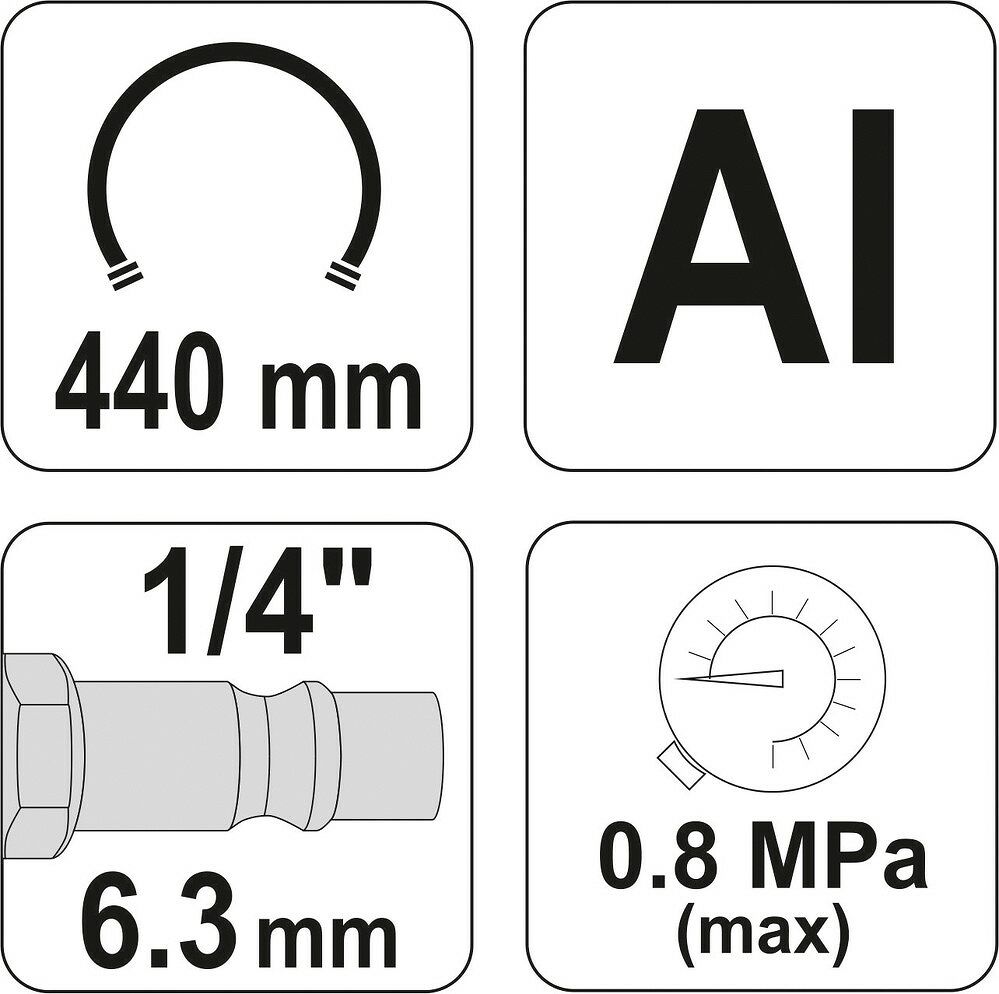 Druckluft Reifenfüller mit Manometer von Yato YT-2370