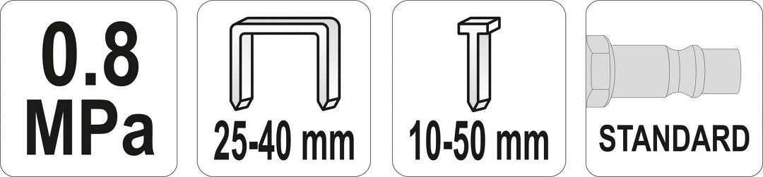 Profi Druckluft Nagler für Heftklammern 25-40  mm und Nägel