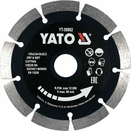 125 mm Profi Diamant Trennscheibe von Yato YT-59962 125 x 2 mm
