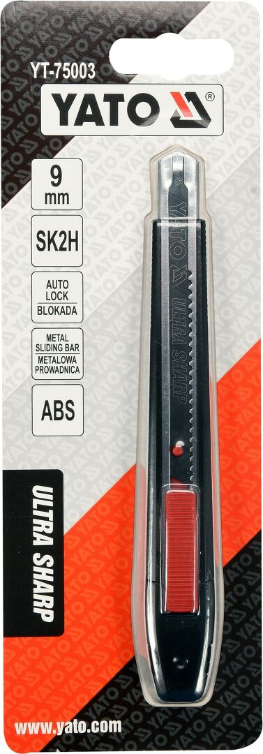 9mm Cuttermesser ultra scharf schwarz YT-75003