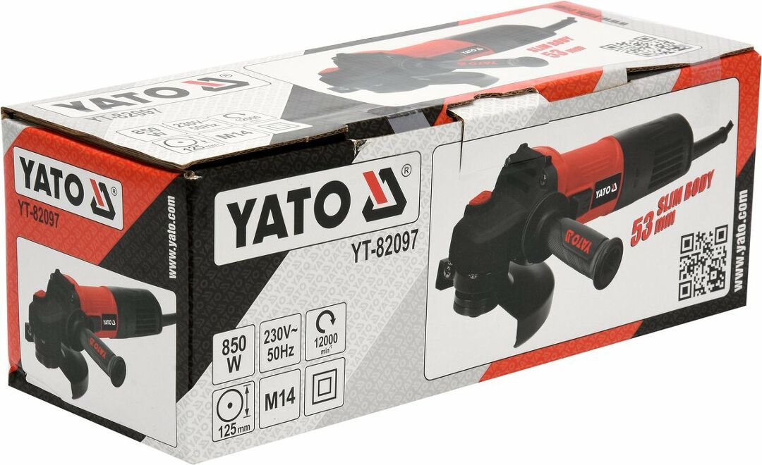 YT-82097 Yato Winkelschleifer 125 mm 850 W slim Body 53 mm