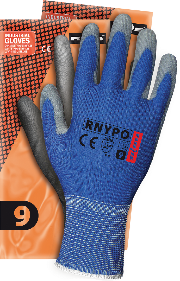 1 Paar Rnypo NS Arbeitshandschuhe PU Nylon Gr.7-8-9-10-11