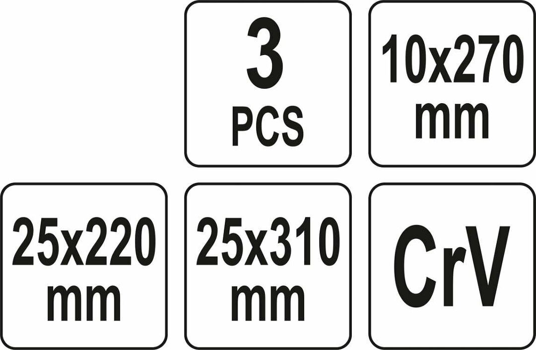 3 tlg. Dichtungsschaber Set YT-08474