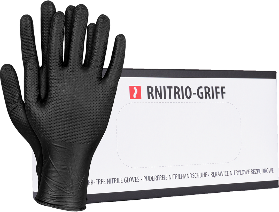 Schwarzer Nitrilhandschuhe RNITRIO-GRIFF