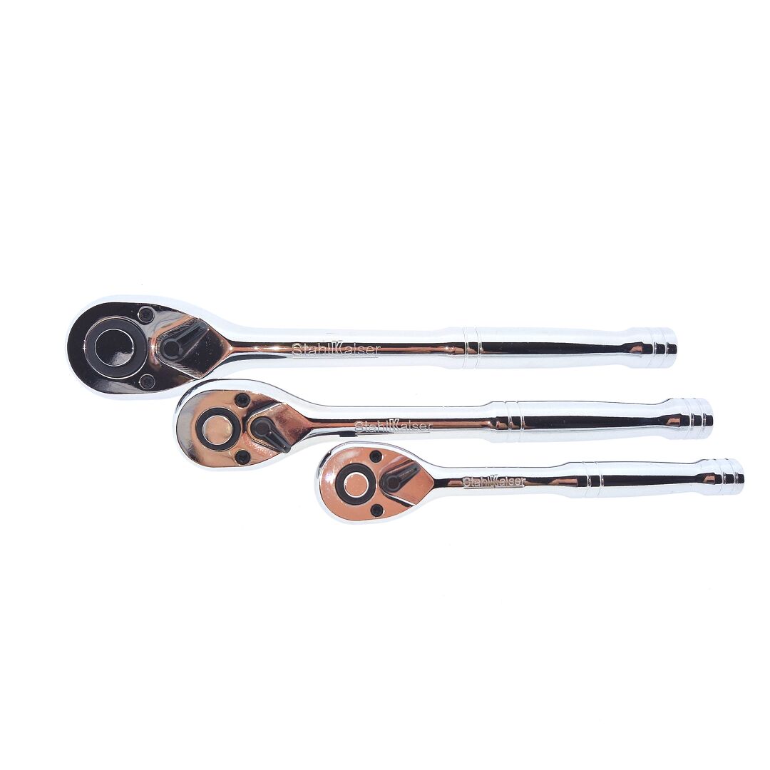Ratschen Set 3tlg 1/4-3/8-1/2 im Schaumstoff