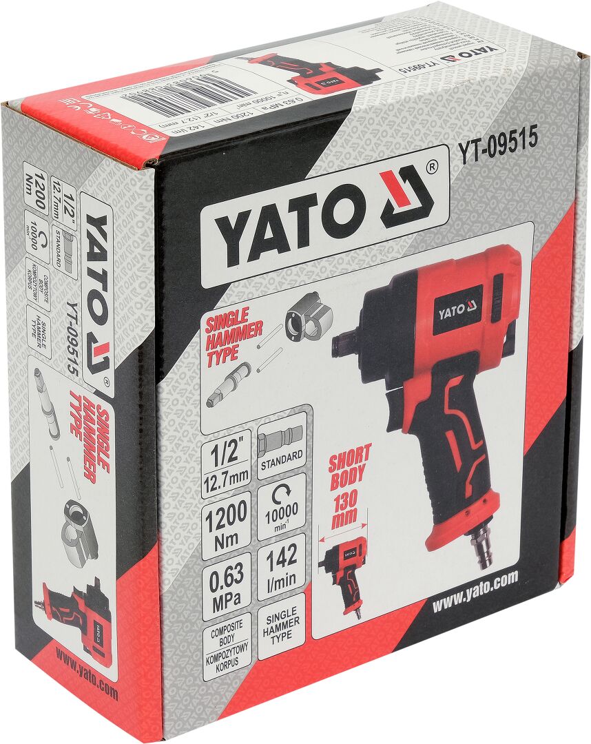 Yato Profi mini 1/2 Druckluft-Schlagschrauber 1200 NM YT-09515