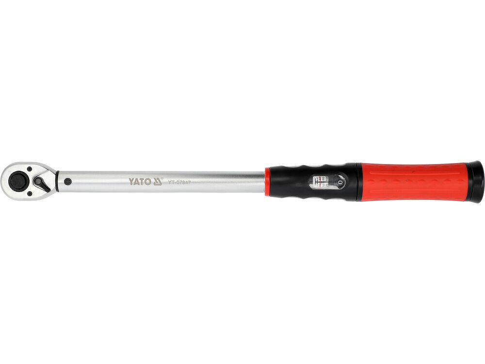 YATO Drehmomentschlüssel 1/2 Zoll 20–220 Nm inkl. Nüsse für Radwechsel YT-07847