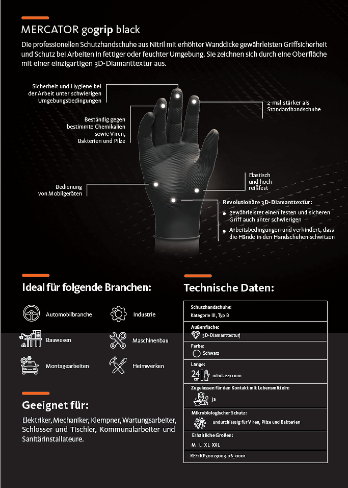 Mercator gogrip black 500 St.