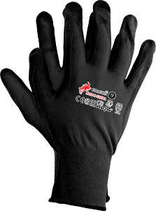 12 Paar Rnypo Ultra Arbeitshandschuhe PU Nylon Gr.8-9-10 schwarz