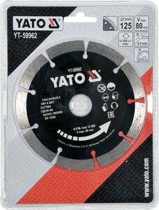 125 mm Profi Diamant Trennscheibe von Yato YT-59962 125 x 2 mm