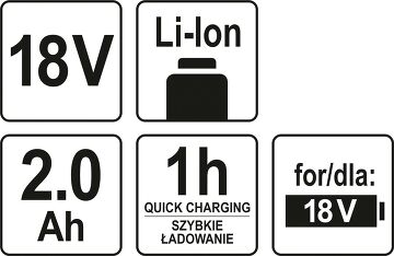 Profi 18 V  LI-ION 18V 2000 mAh Akku 2 AH