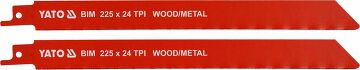 Säbelsägeblatt Säbelsäge FÜR METALL Holz BIM 225MM 24TPI 2ST