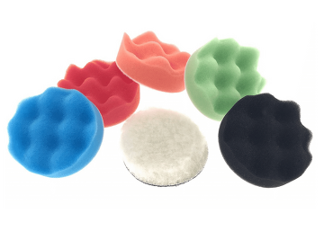 Polierscheiben Set Schaumstoff Microfaser Polierschwamm Klett 75mm Polier 6 tlg