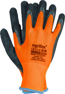 12 Paar Arbeitshandschuhe Ogrifox Lateksfoam in Gr. 8-10