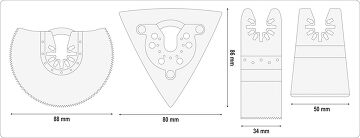 18 V Profi MULTIFUNKTIONSWERKZEUG von Yato YT-82819 ohne Akku & Ladegerät mit zubehör