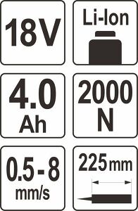 18 V Akku Kartuschenpresse inkl. 4 Ah Akku und Ladegerät