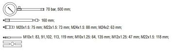 Kompressionsprüfer Diesel 16 tlg. YT-7307