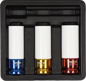 Schlag Stecknüsse für Alu Felgen 3 tlg. Yato YT-1056