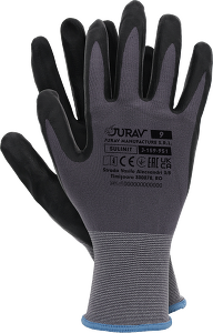 12 Paar Arbeitshandschuhe mit Nitrilschaumbeschichtung – Flexibel & Ölresistent Jurav Sulinit